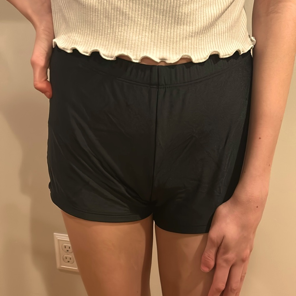 Black tight fit booty shorts